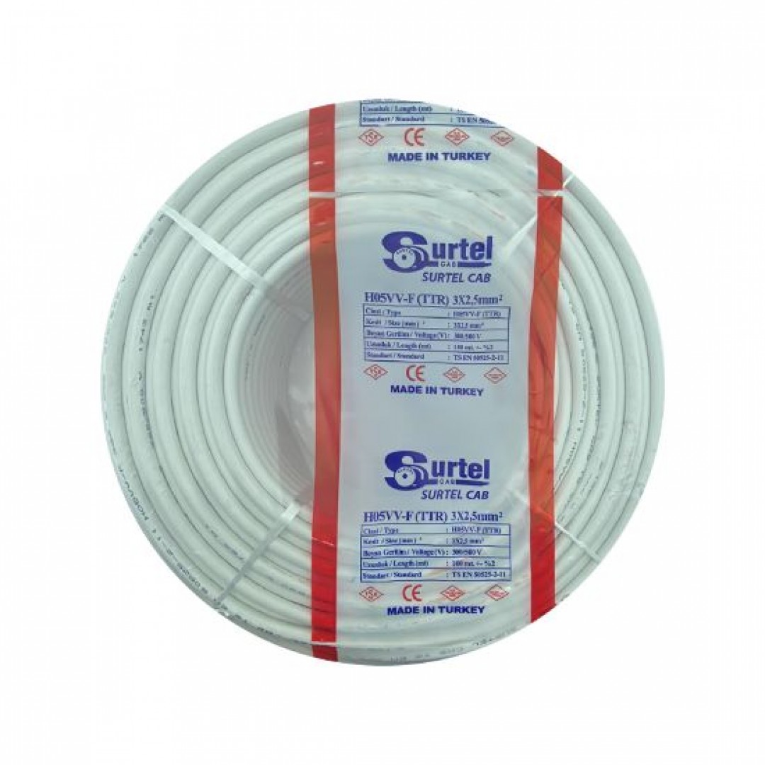 Surtel 3x2.5 Ttr Bakır Kablo 100 Metre