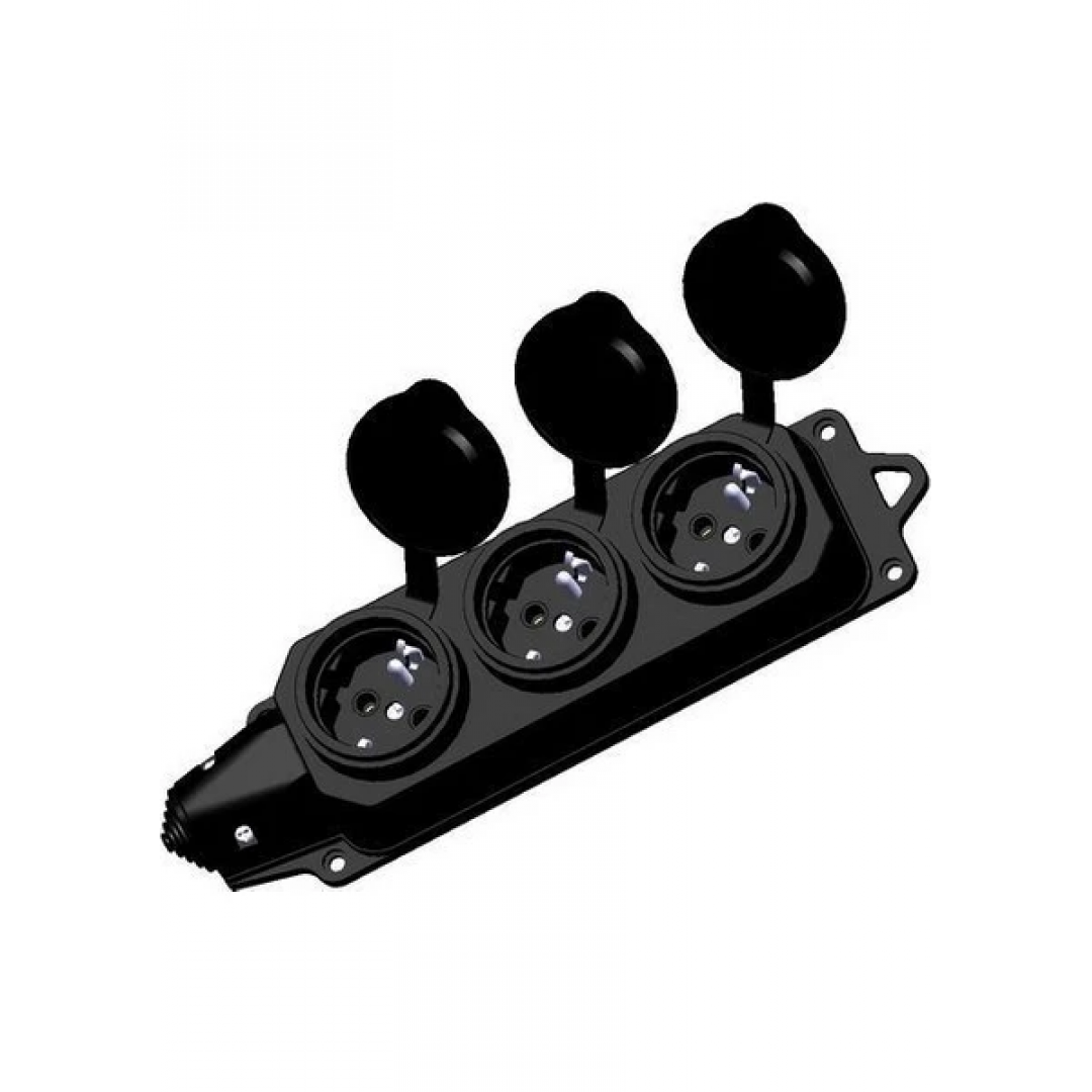 3 lü Monofaze Kauçuk Grup Priz