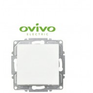 Ovivo Beyaz Tekli Anahtar Çerçevesiz Grano