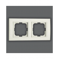 Ovivo Grano Beyaz 2’li Çerçeve – Modüler Uyumlu, Parlak Yüzey, Sıva Altı