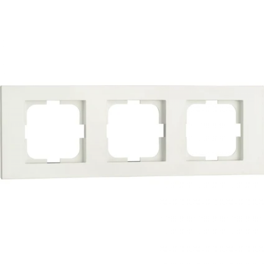 Ovivo Grano Beyaz 3’lü Çerçeve – Modüler Sistem Uyumlu, Parlak Yüzey, Sıva Altı