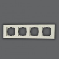 Ovivo Grano Beyaz 4’lü Çerçeve – Modüler Sistem Uyumlu, Parlak Yüzeyli, Sıva Altı