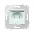 Ovivo Grano Beyaz Kapaklı Priz – Topraklı, 16A, Sıva Altı, Koruyucu Kapaklı