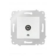 Ovivo Grano Beyaz Televizyon Prizi – TV Anten Uyumlu, Sıva Altı, Modern Tasarım