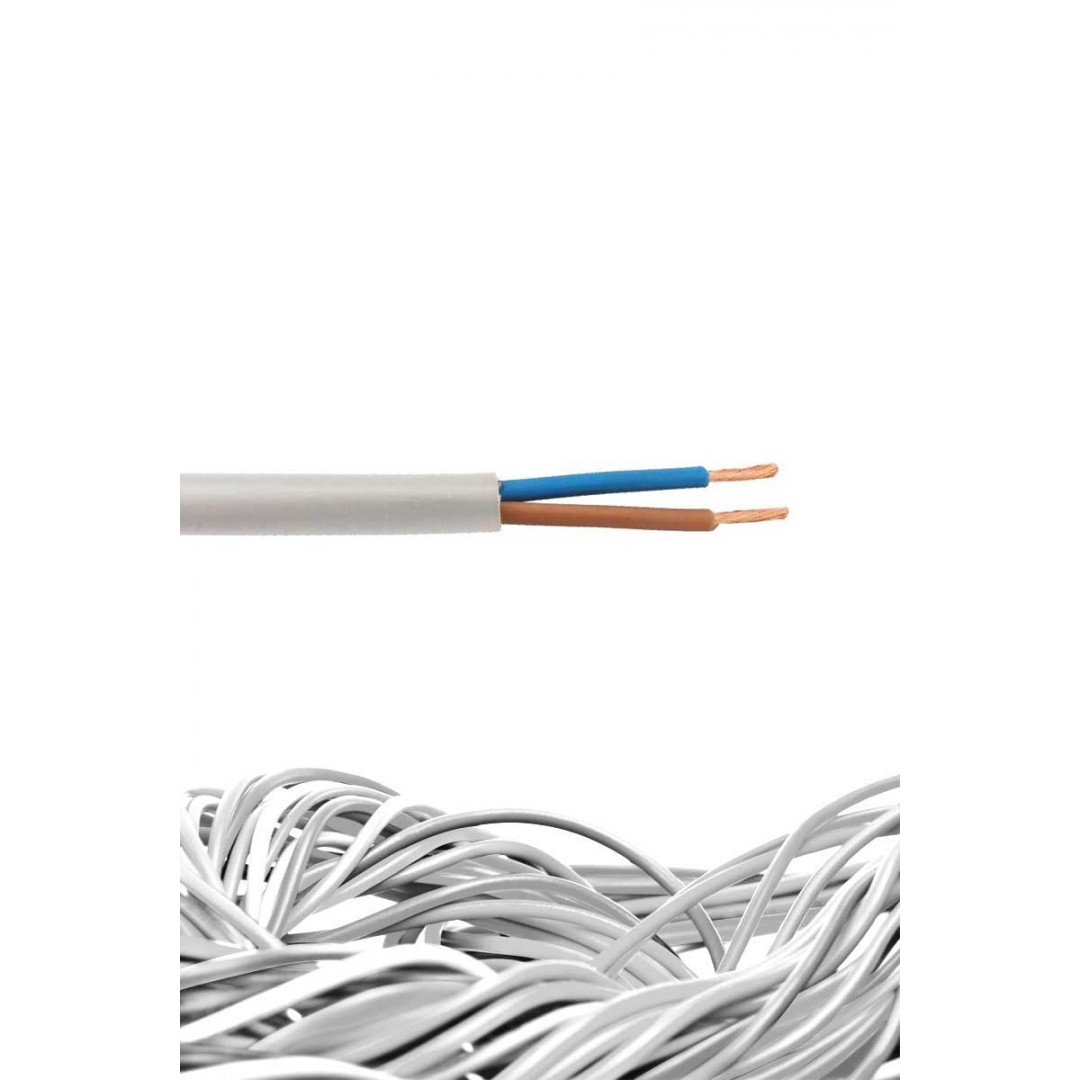 Öznur H05VV-F Beyaz 2x1 (NYMHY) TTR Kablo 100 Mt