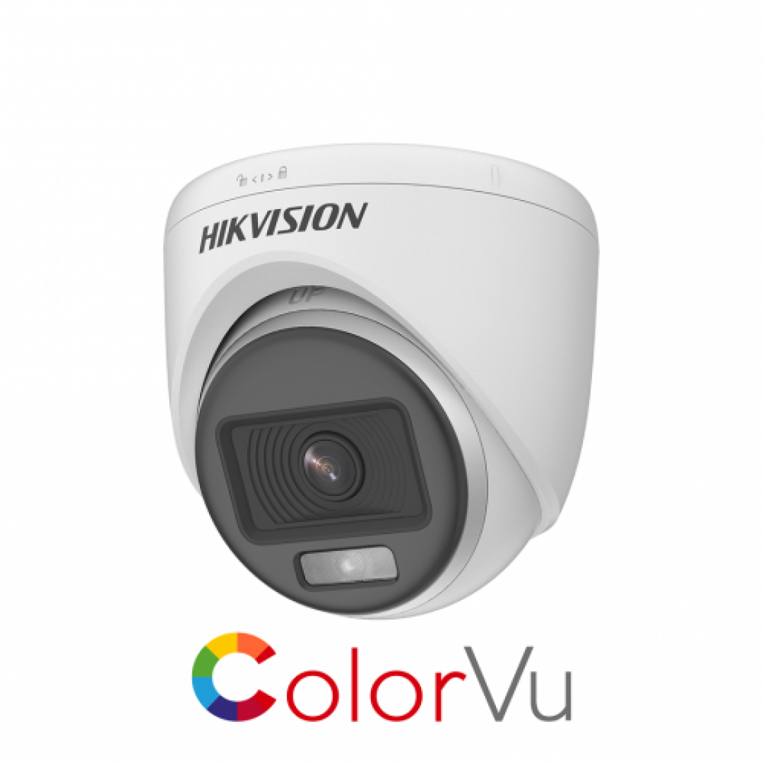 Hikvision DS-2CE70DF0T-LPFS 2MP ColorVu Mikrofonlu Smart Hybrid Light Dome Kamera