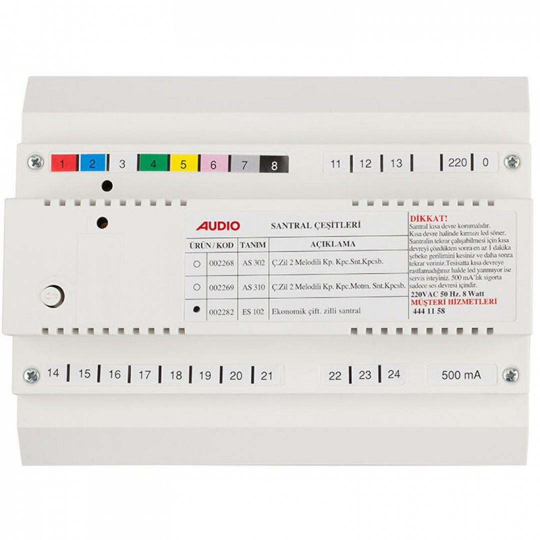 Audio Eko 2282 Kapıcısız Çift Zilli Diafon Santrali