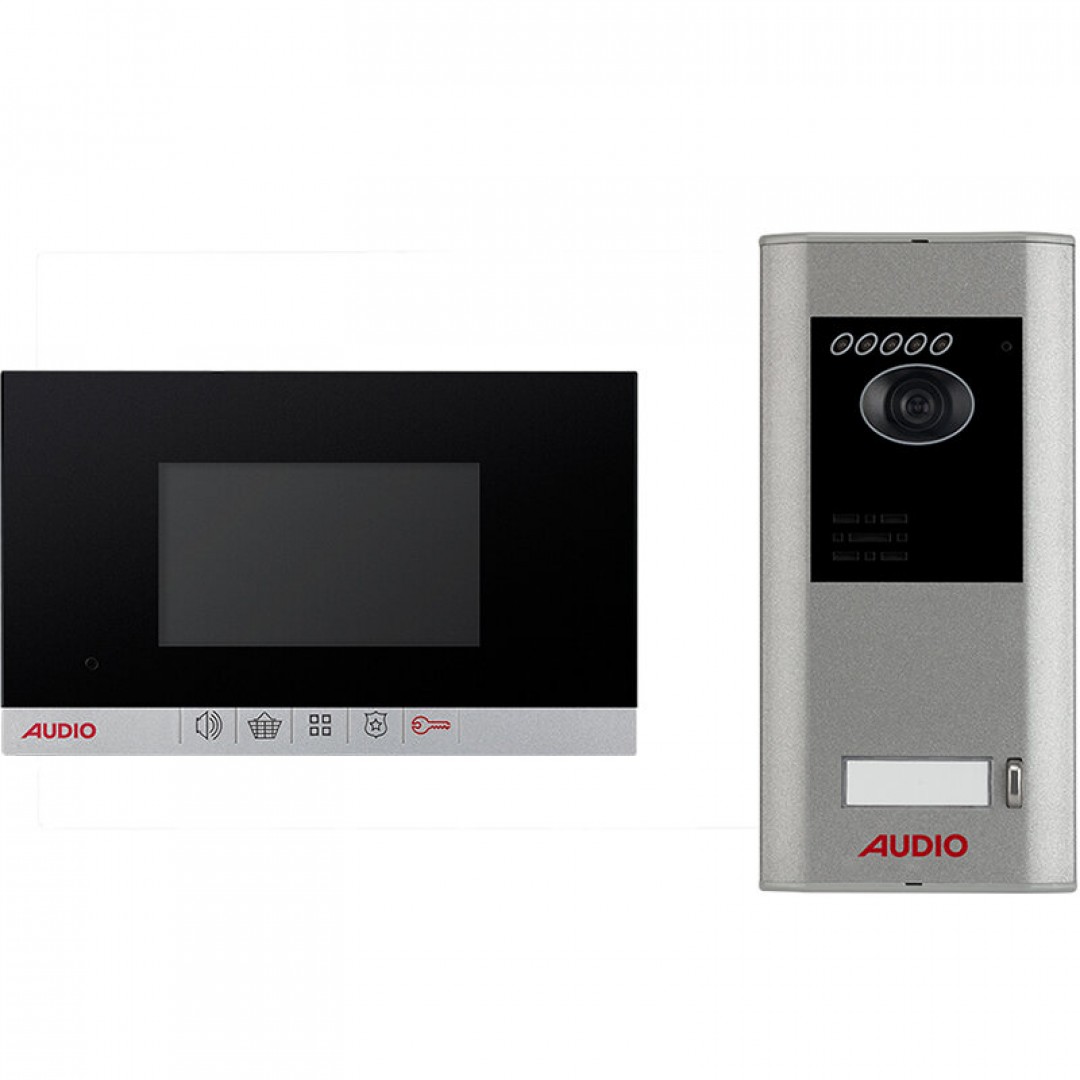 AUDIO Mekanik Butonlu Kart Okuyuculu Zil Paneli – Handsfree, 4.3” TFT Renkli Ekran