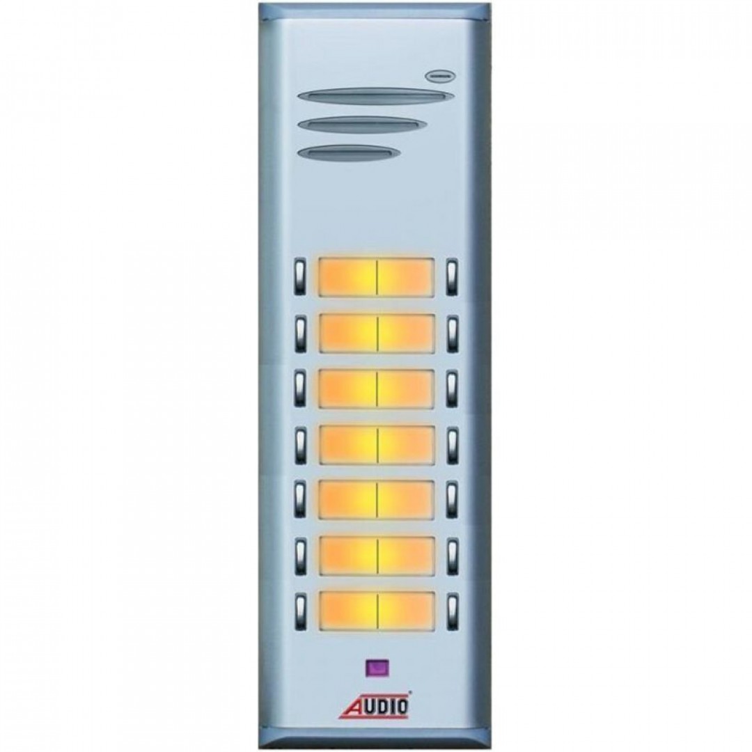 AUDIO Zil Paneli Basic Hpli Çift Buton 14'lü Sesli Apartman Diafon Kapı Paneli