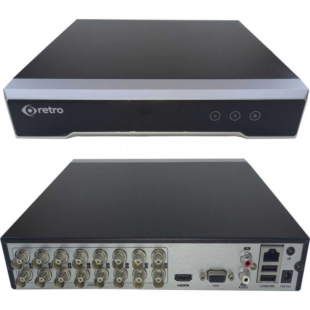 Retro RT-NVR7116N1-16P 16 Kanal 5MP PoE NVR Kayıt Cihazı | 2SATA, H.265+, HDMI, Ağ Üzerinden Kayıt