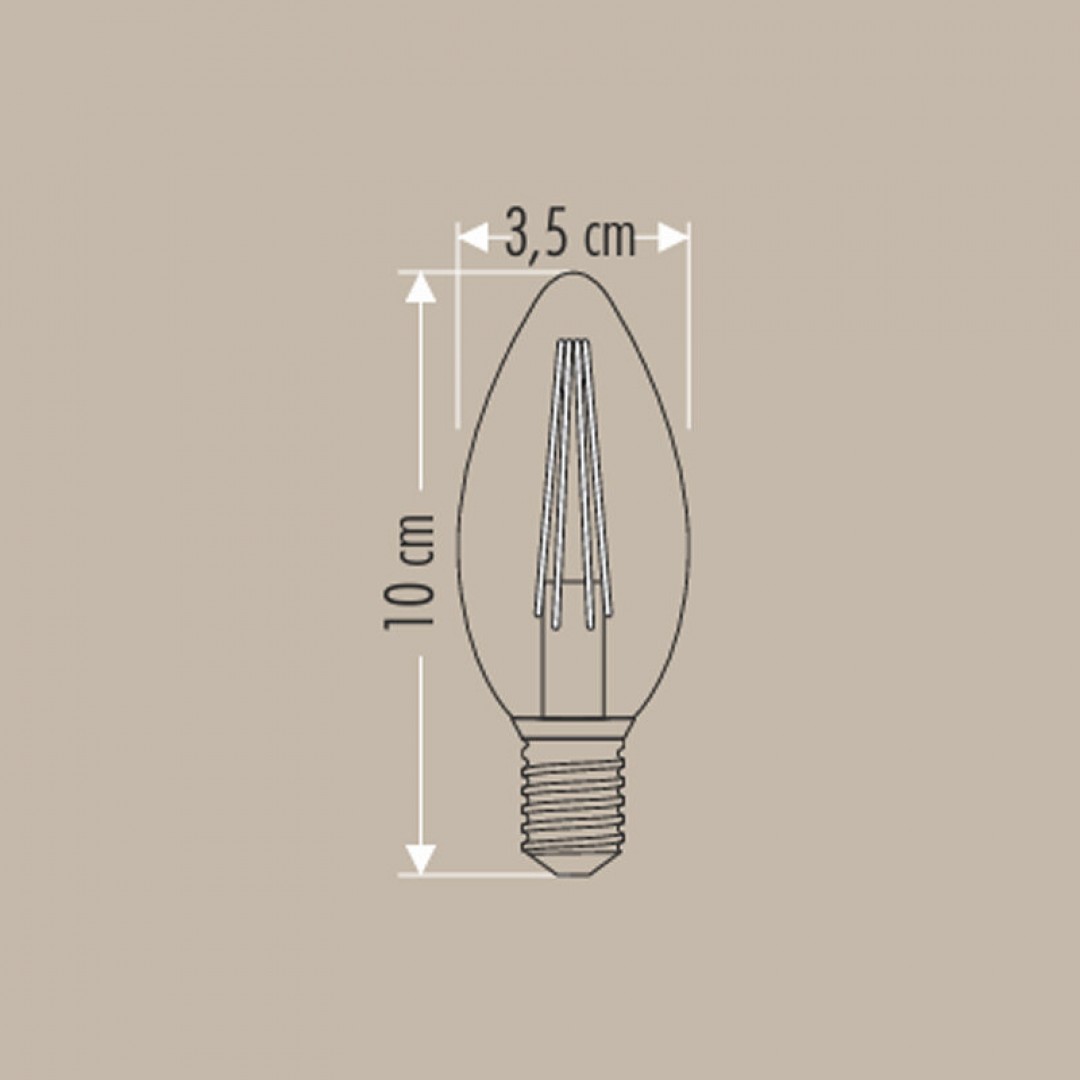 Cata CT-4066G 4W Filament LED Buji Ampul - E14 3200K Gün Işığı