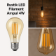 Rustik LED Filament Ampul 4W – Vintage Görünümlü, Düşük Tüketimli Rustik LED Filament Ampul 4W – Vintage Görünümlü, Düşük Tüketimli