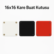 10x10 Kare Buat Kutusu – PVC, Vidalı Kapaklı, Elektrik Bağlantı Kutusu