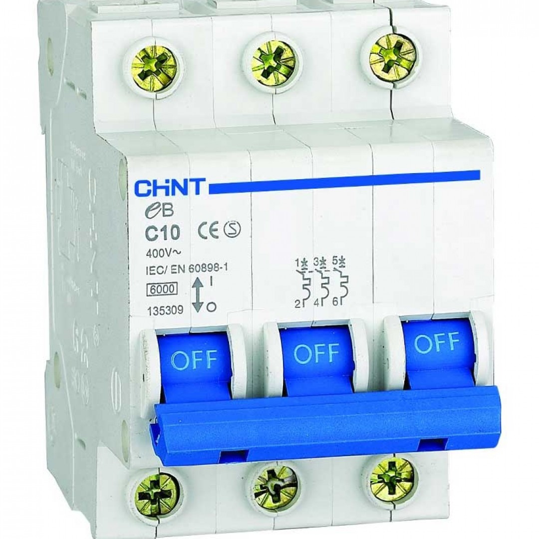 Chint NB1-63 C20 3P 20A Otomatik Sigorta – 4,5 kA C