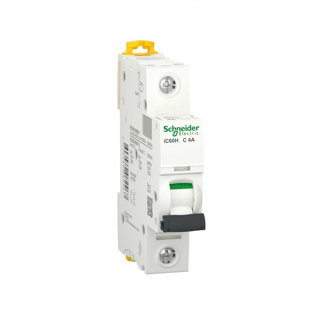 Schneider Acti9 iC60H 1P 4A C Eğrisi Minyatür Devre Kesici – 70 kA