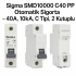 Sigma SMD10000 C40 2P Otomatik Sigorta – 40A, 10kA, C Tipi, 2 Kutuplu