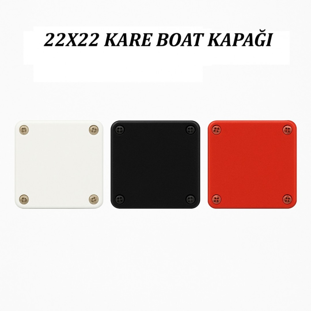 22x22 Kare Buat Kapağı – 220x220 mm PVC Vidalı/Geçmeli Yedek Elektrik Kutusu Kapağı 22x22 Kare Buat Kapağı – 220x220 mm PVC Vidalı/Geçmeli Yedek Elektrik Kutusu Kapağı