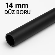 14 mm Siyah Düz Boru – Sert PVC, Elektrik Tesisatı İçin Uygun