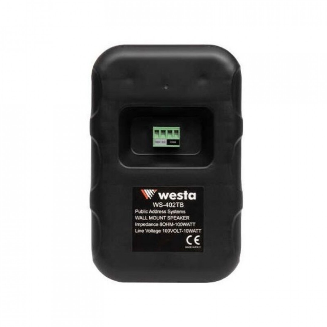 Westa WS-402TB 10W 100V Trafolu Duvar Tipi Hoparlör - Siyah