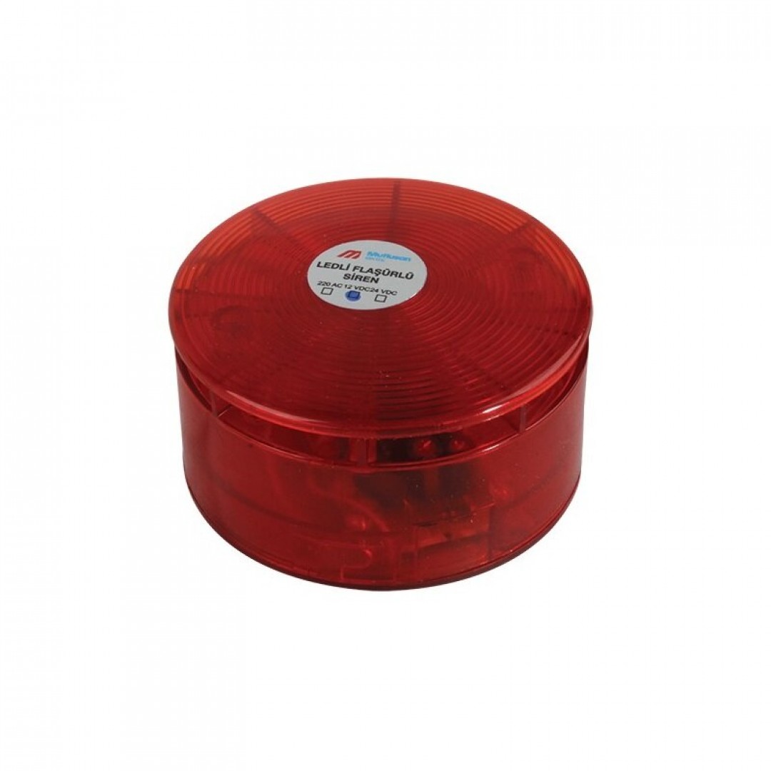 MUTLUSAN LED’li Flaşörlü Elektronik Siren 220V – Alarm ve Uyarı Sireni